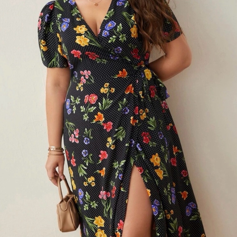 Floral Wrap Dress
